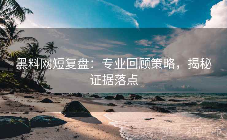 黑料网短复盘:专业回顾策略,揭秘证据落点 黑料网短复盘:专业回顾策略,揭秘证据落点
