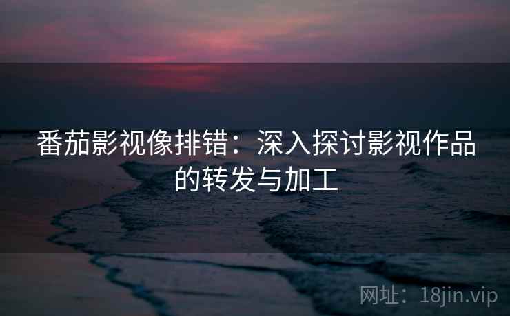 番茄影视像排错：深入探讨影视作品的转发与加工